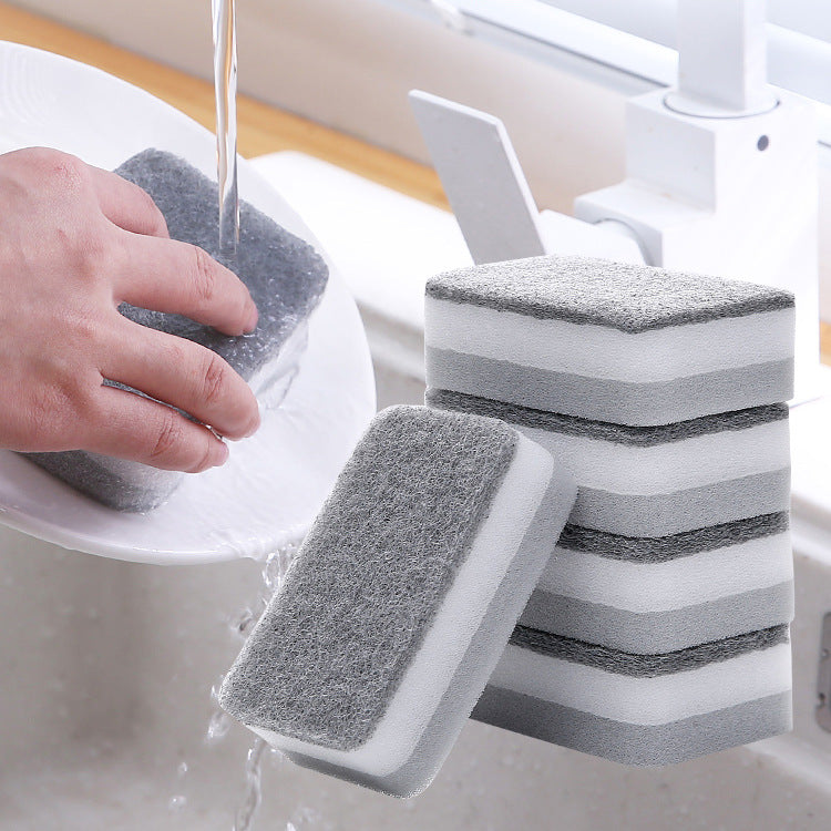 Double Sided Sponge Cleaning Block For Kitchen Dishwashing